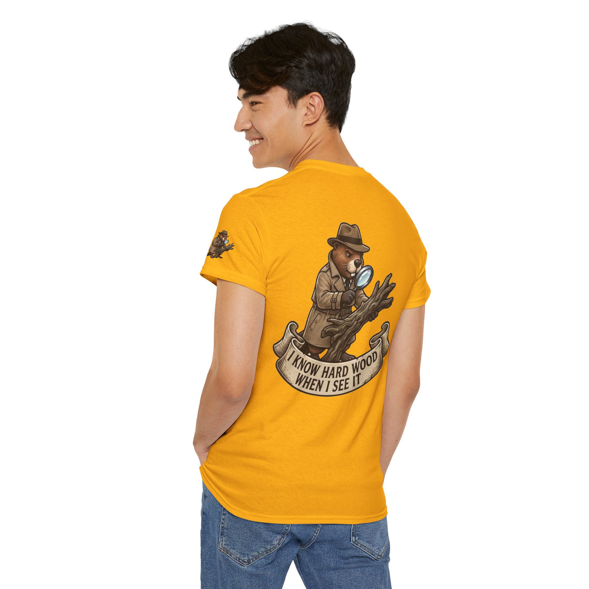 Color: Gold | I Know Hard Wood Premium Graphic Tee