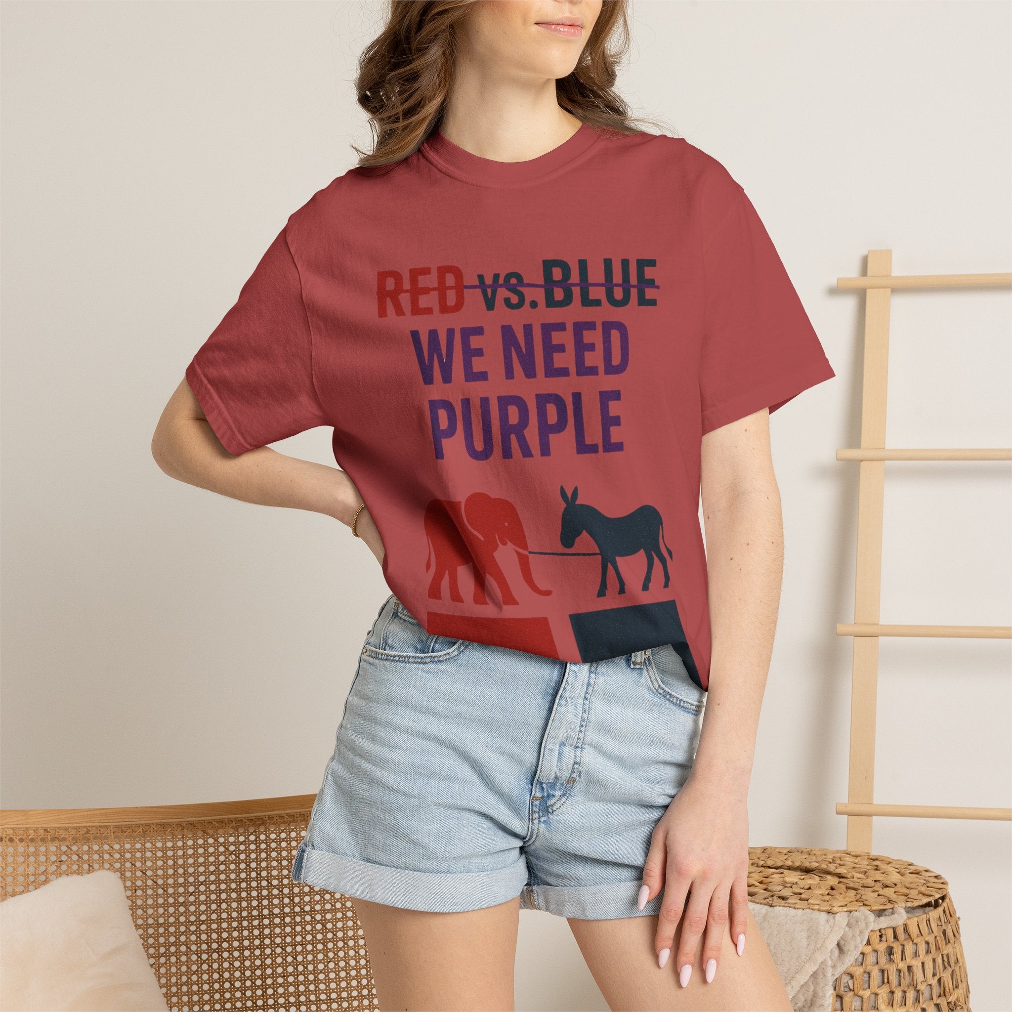 "The Lesser Evil Election" Unisex Garment-Dyed T-shirt