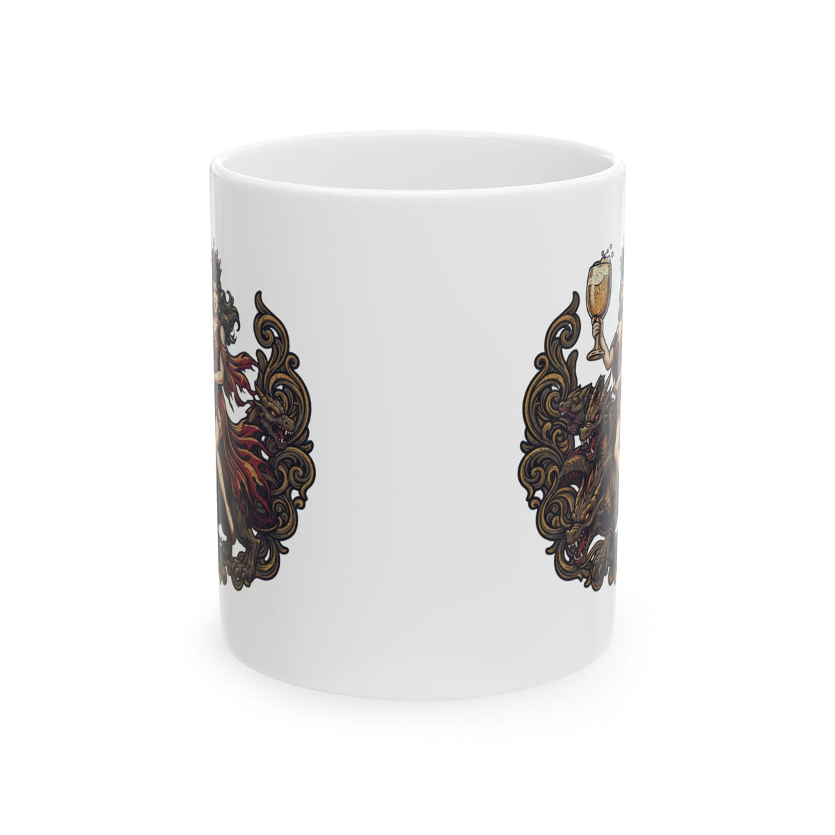 "Good Book Series Whore of Babylon" White Ceramic Mug — Graphic