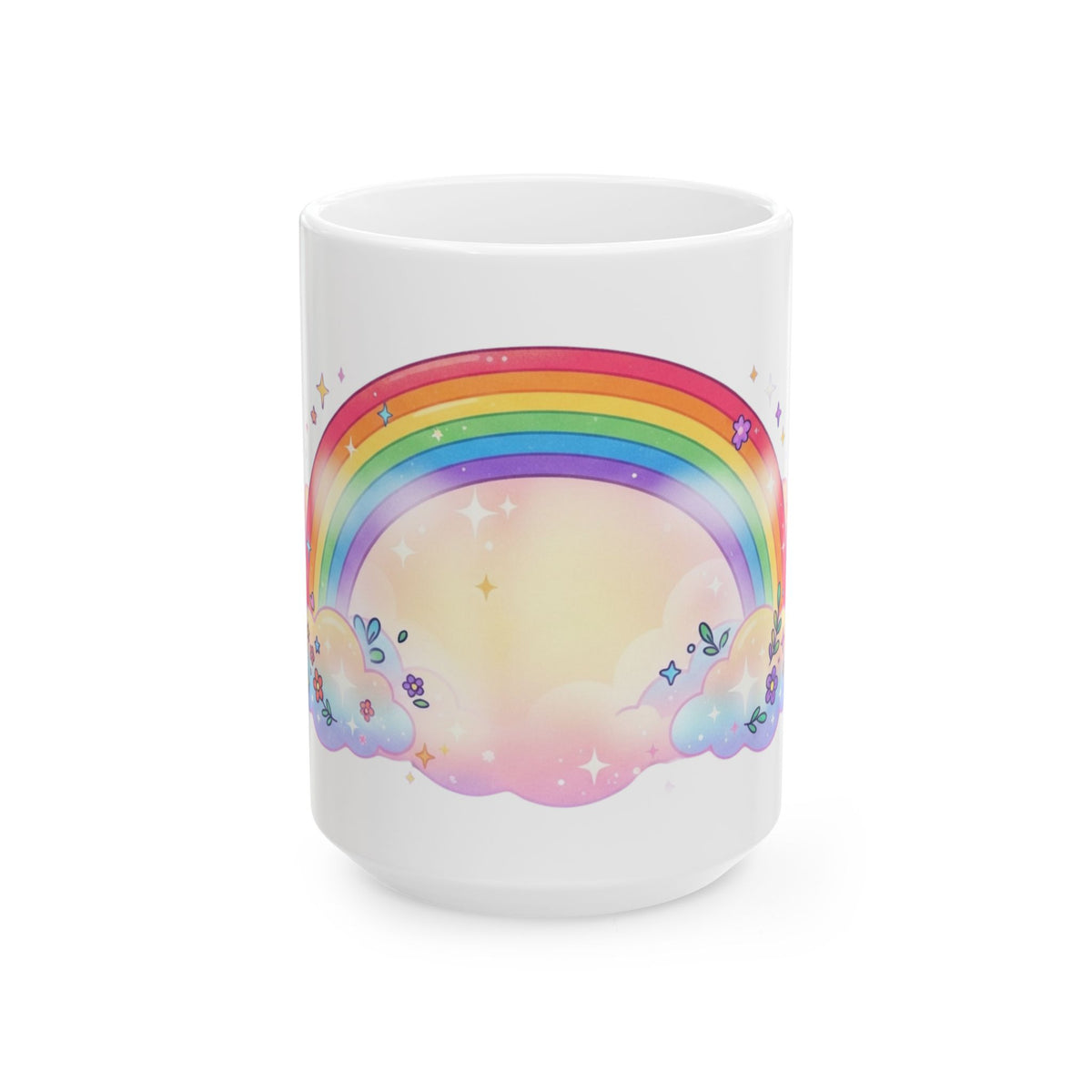 "Gay Away The Pray" White Ceramic Mug — Graphic