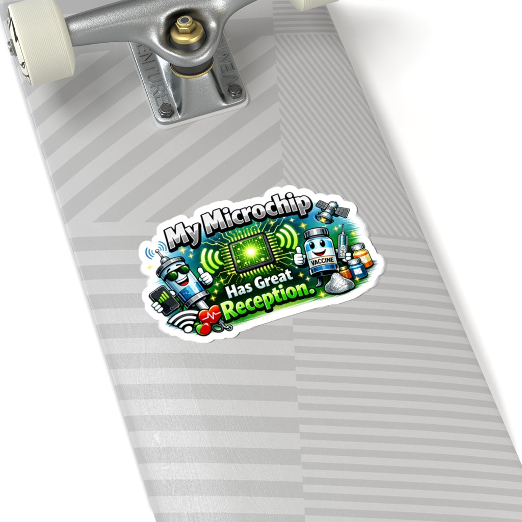 Great Reception Microchip | Kiss-Cut Sticker — AttitudeShirts