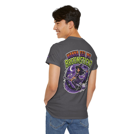 Color: Charcoal | Wanna See My Broomstick Premium Graphic Tee