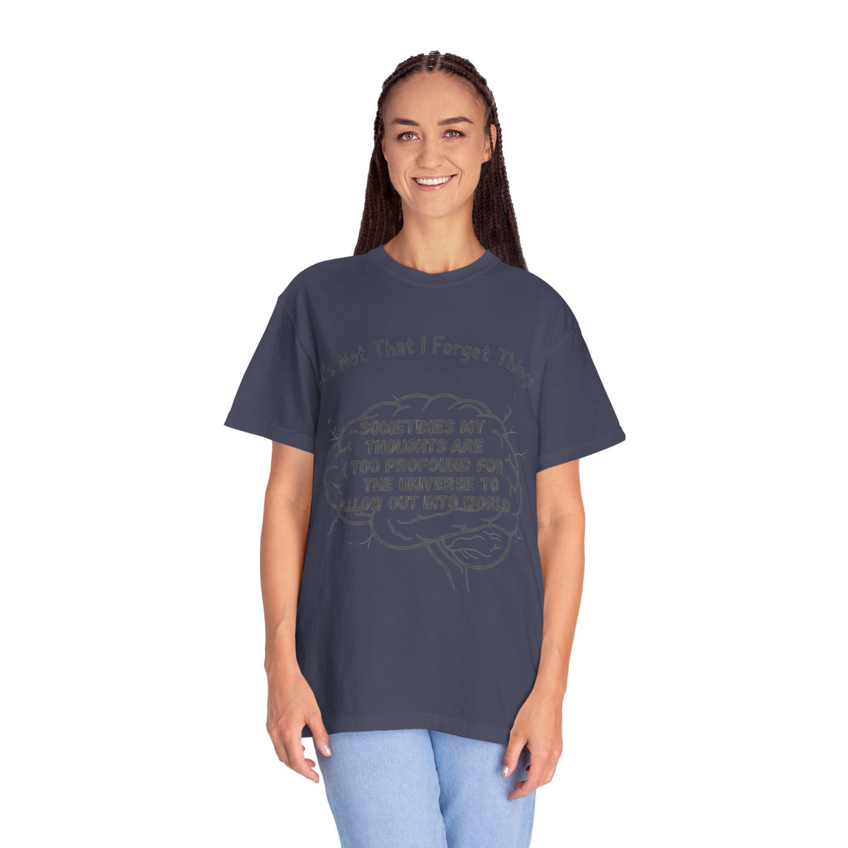 Color: Denim | Profound Thoughts 3 Unisex Garment-Dyed T-shirt