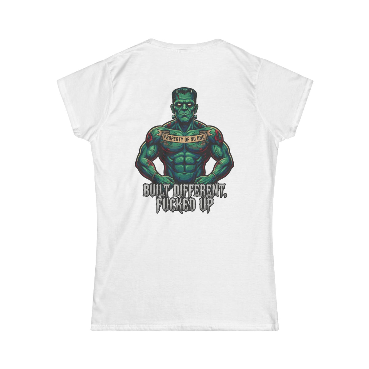 Color: White | Built Different Women's Tee