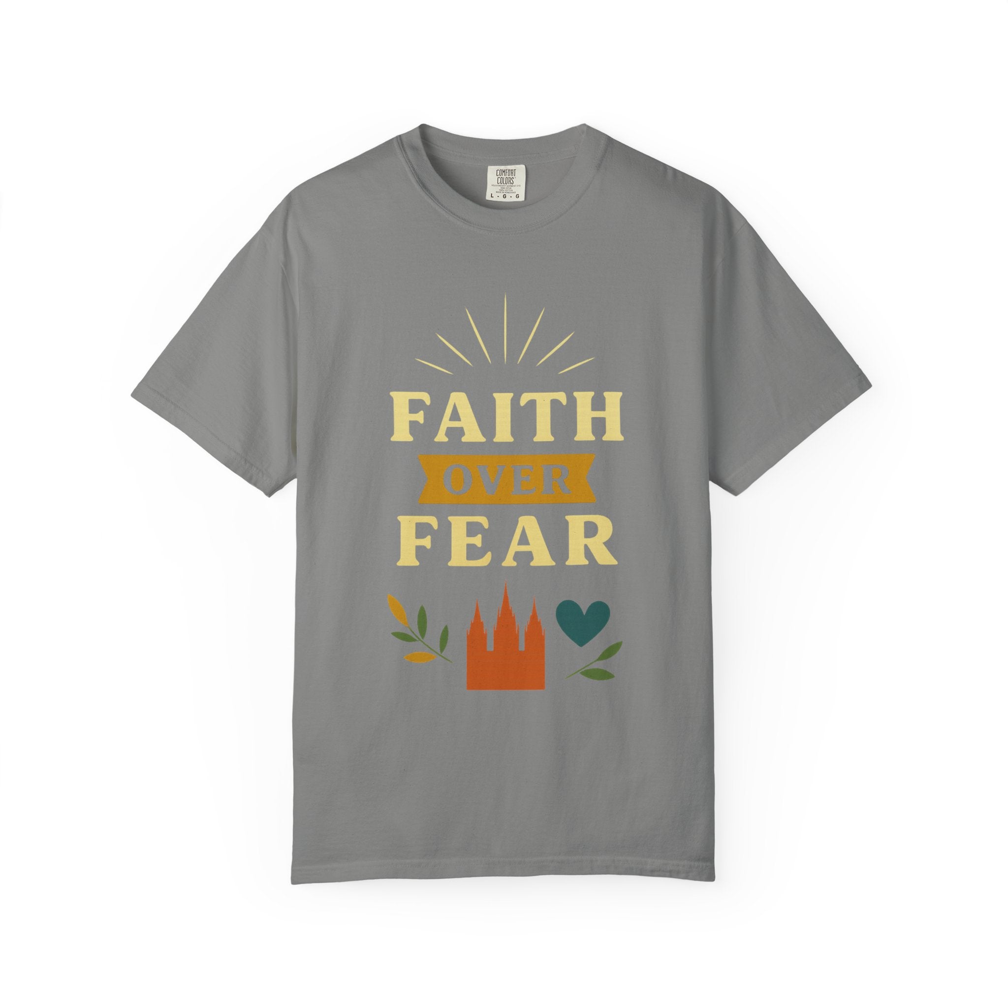 "Faith Over Fear-2" Unisex Garment-Dyed T-shirt