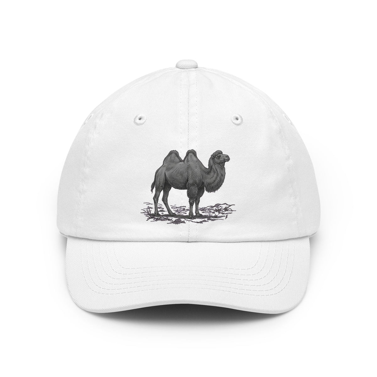 Color: White | Pencil Sketch Art Camel Dad Hat