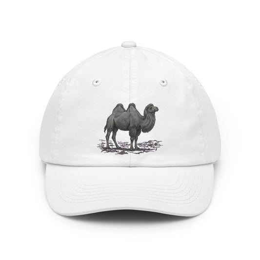 Color: White | Pencil Sketch Art Camel Dad Hat