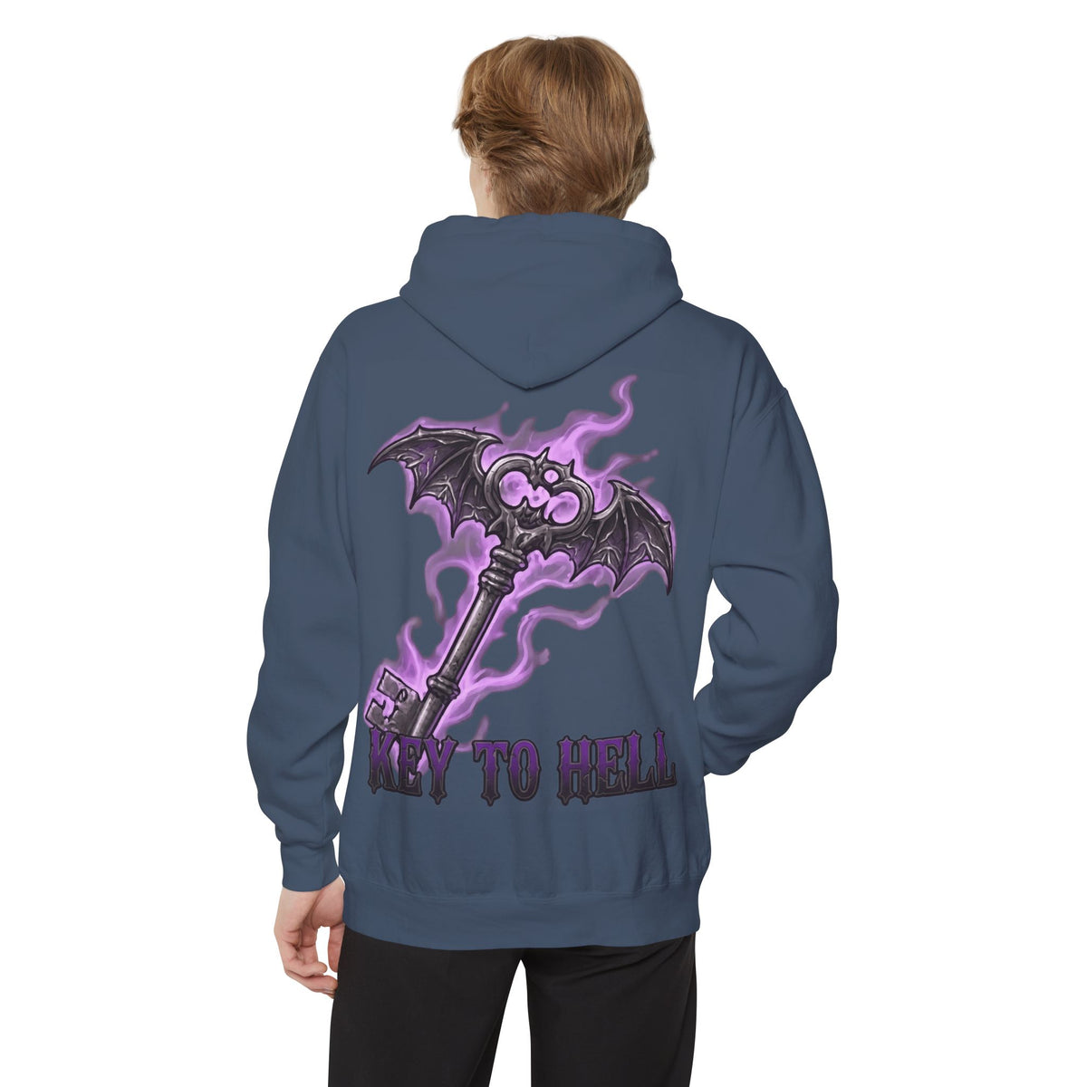 Color: Denim | Skeleton Key Garment-Dyed Hoodie