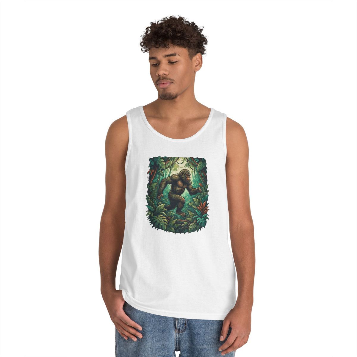 Color: White | The Bukit Timah Monkey Man (Singapore) Tank Top