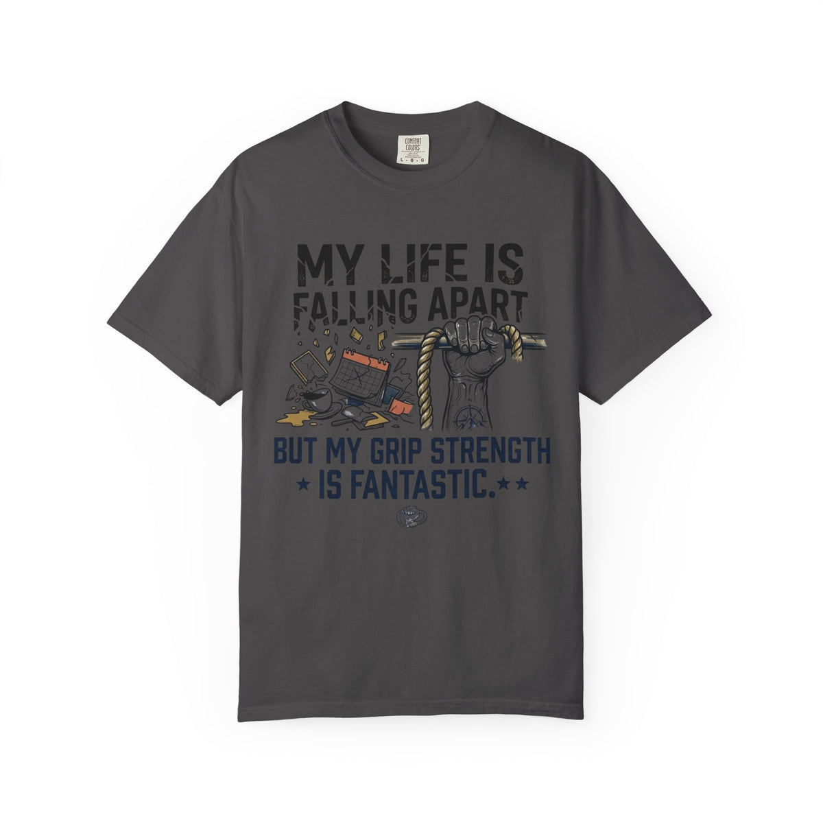 Color: Graphite | My Life is Falling Apart Unisex Garment-Dyed Tee