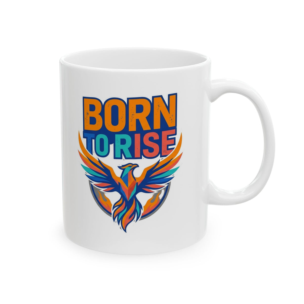 "Born to Rise" White Ceramic Mug