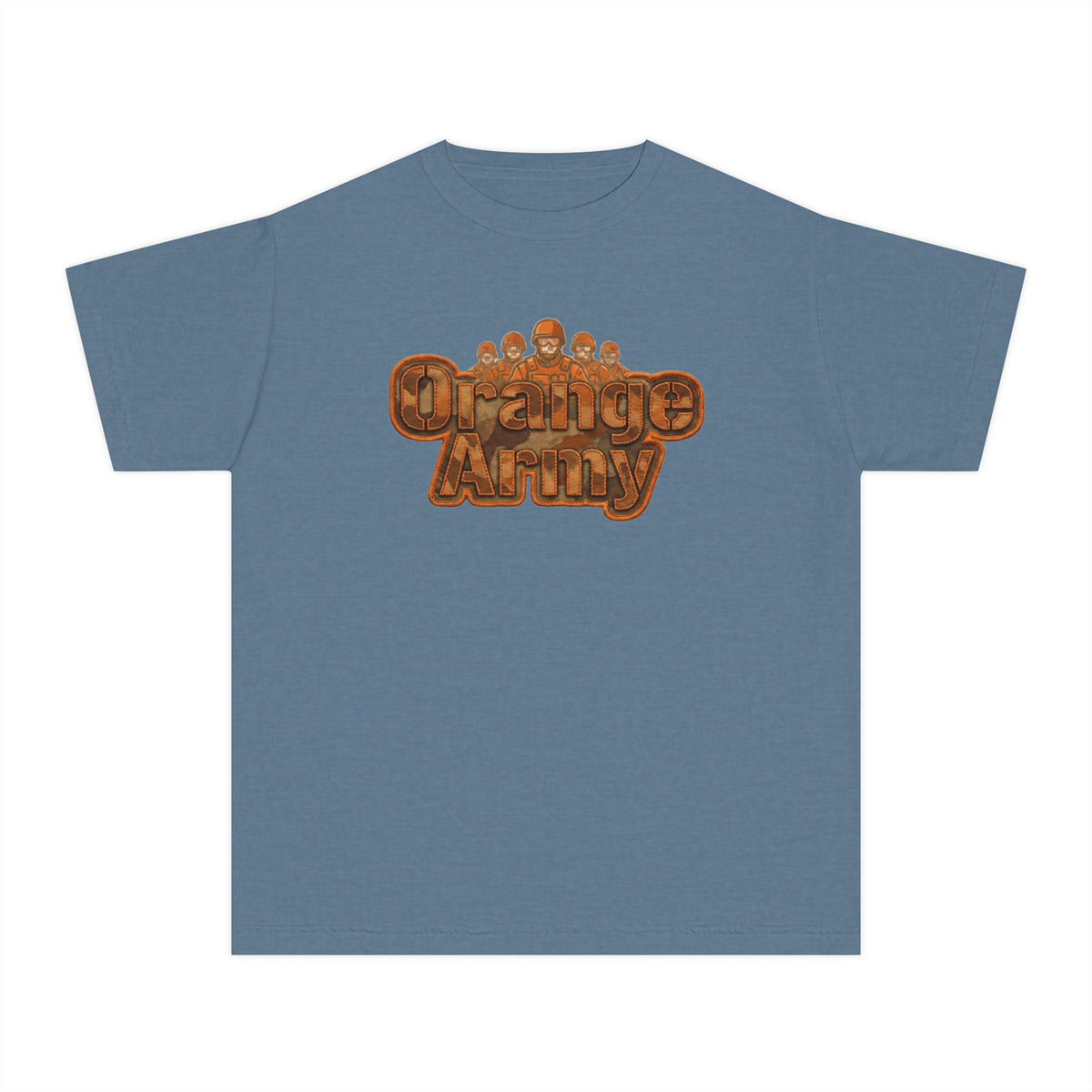 Color: Blue Jean | Orange Army: My Squad, My Colors | Youth Tee — AttitudeShirts