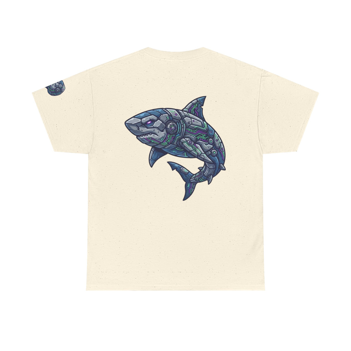 Color: Natural | Cyber Shark Premium Graphic Tee