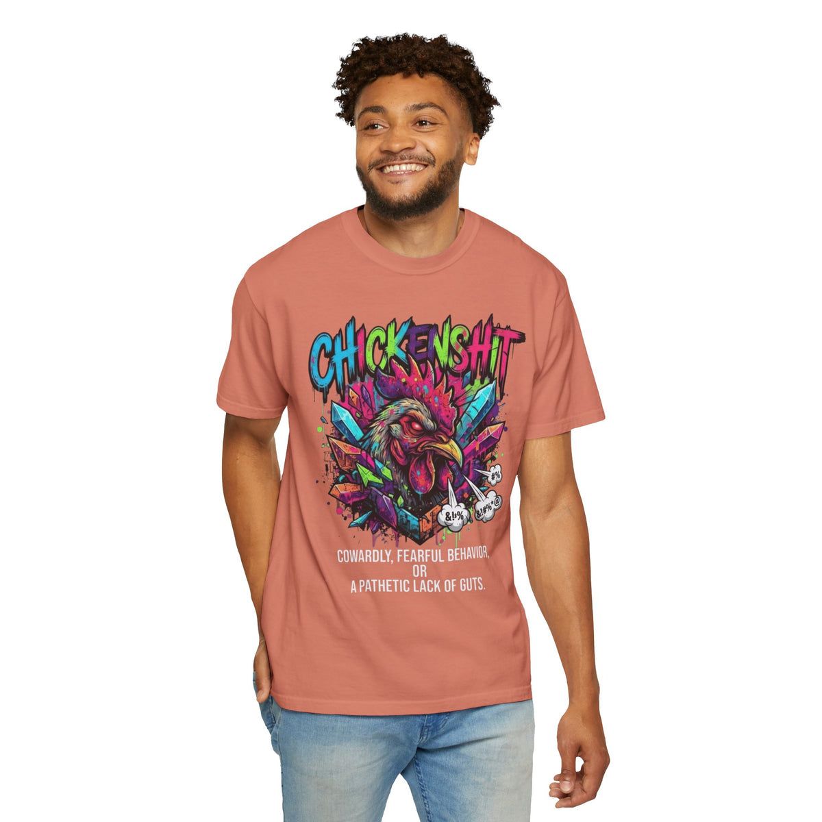 Color: Terracotta | Chickenshit Unisex Garment-Dyed Tee