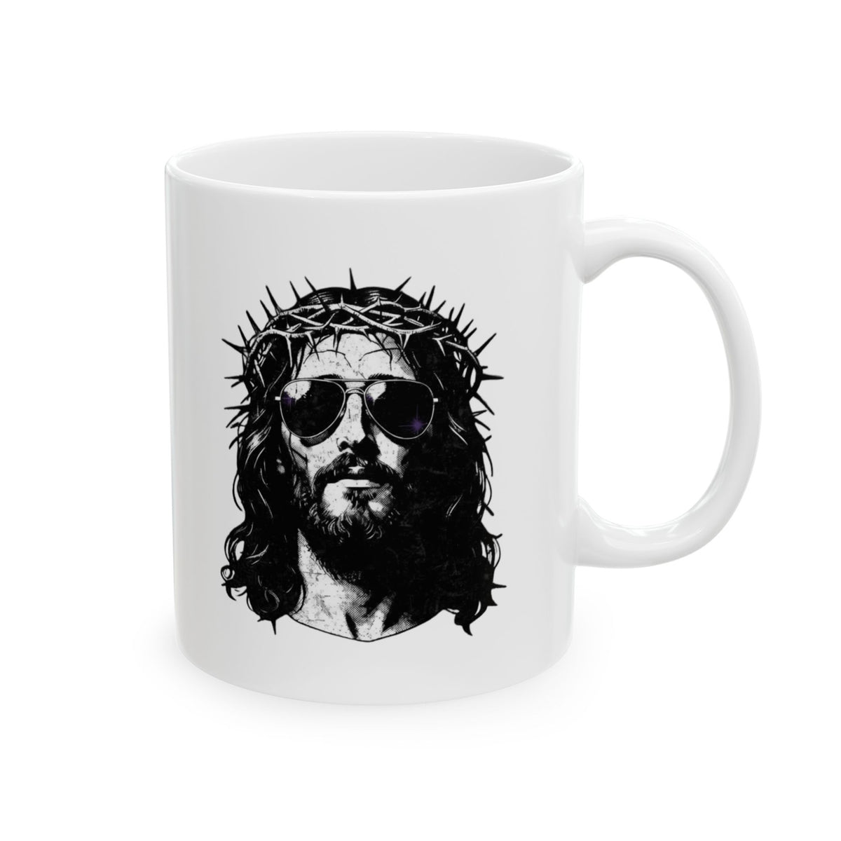 "Good Book Series - Son of A Virgin" White Ceramic Mug — Graphic