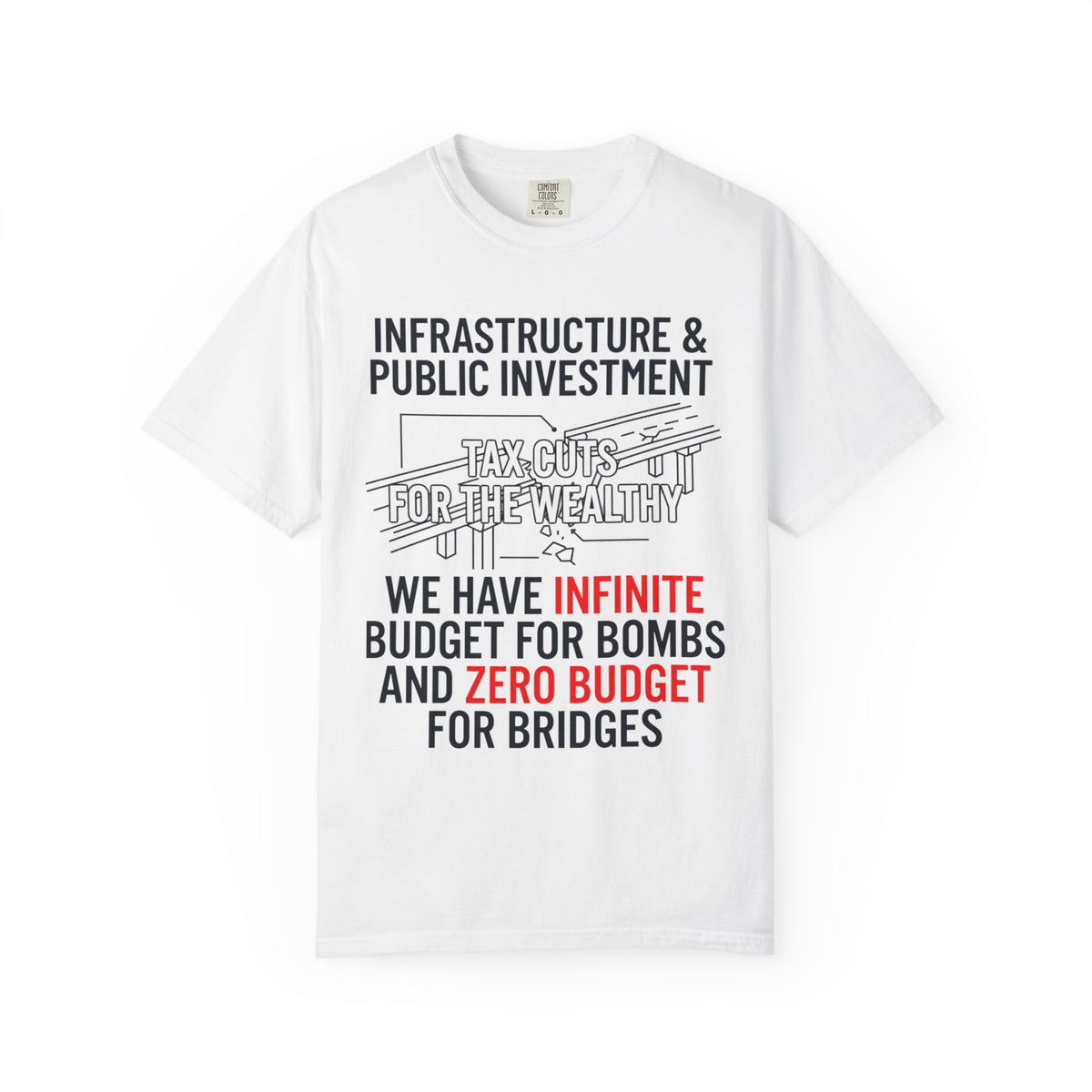 "Protest Series - Fix The Roads" Unisex Garment-Dyed Tee