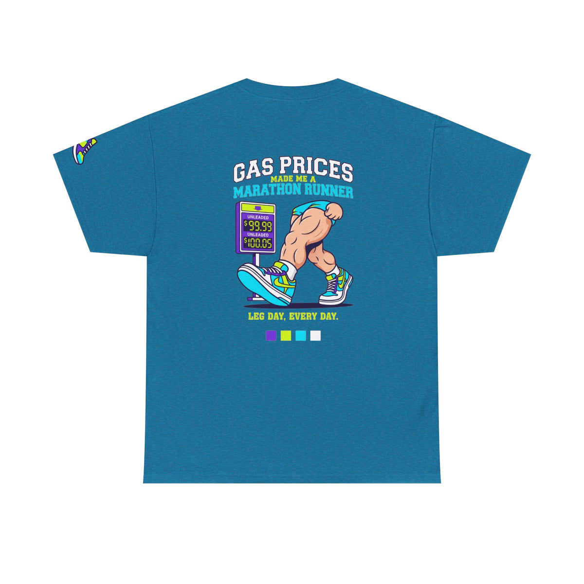Color: Antique Sapphire | Gas Prices Made Me a Marathon Runner Premium Graphic Tee
