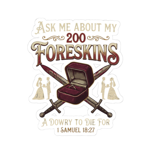 "Good Book Series 200 Foreskins" Sticker — Main
