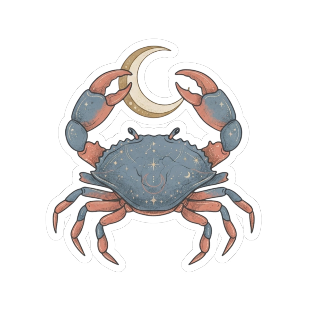 "Cancer The Moon Child Crab" Sticker