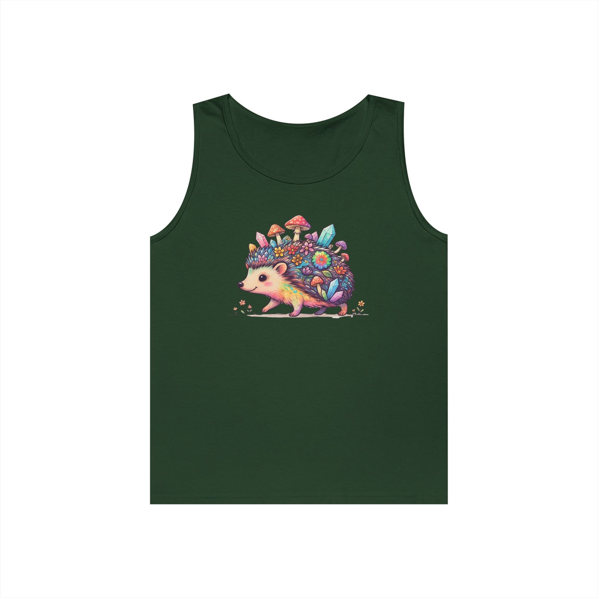 Color: Forest Green | Hippy Hedgehog Tank Top