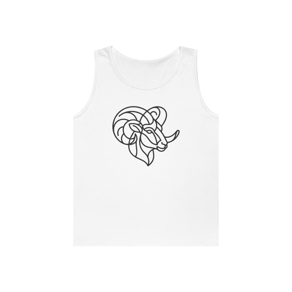 "Aries The Minimalist Ram" Tank Top