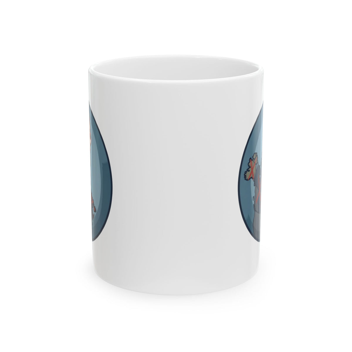 "Loose Talk About Countries That Aren't His" White Ceramic Mug — Graphic