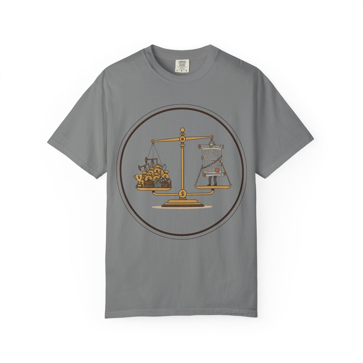 Color: Grey | The Economic Balance Unisex Garment-Dyed T-shirt