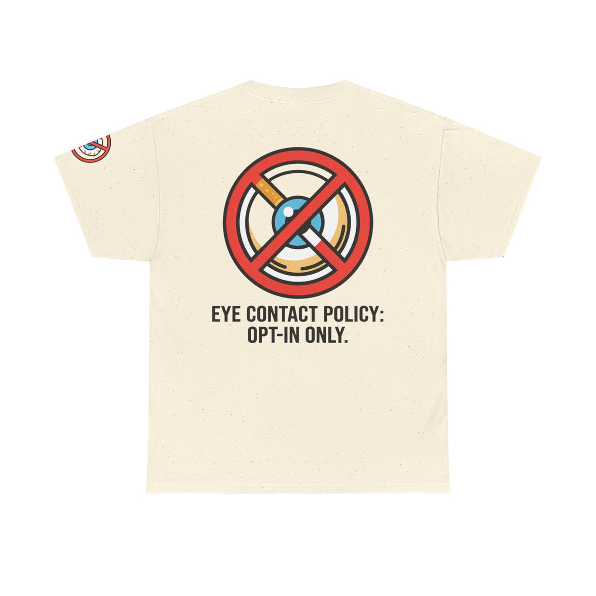 Color: Natural | Eye Contact Policy Premium Graphic Tee