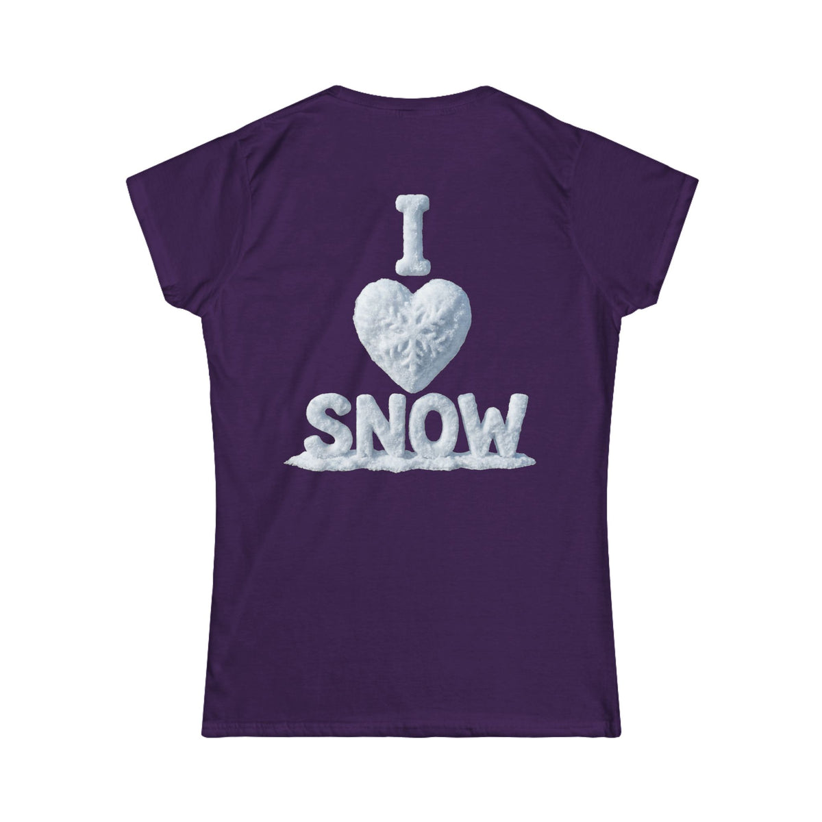 Color: Purple | I Love Snow Women's Tee