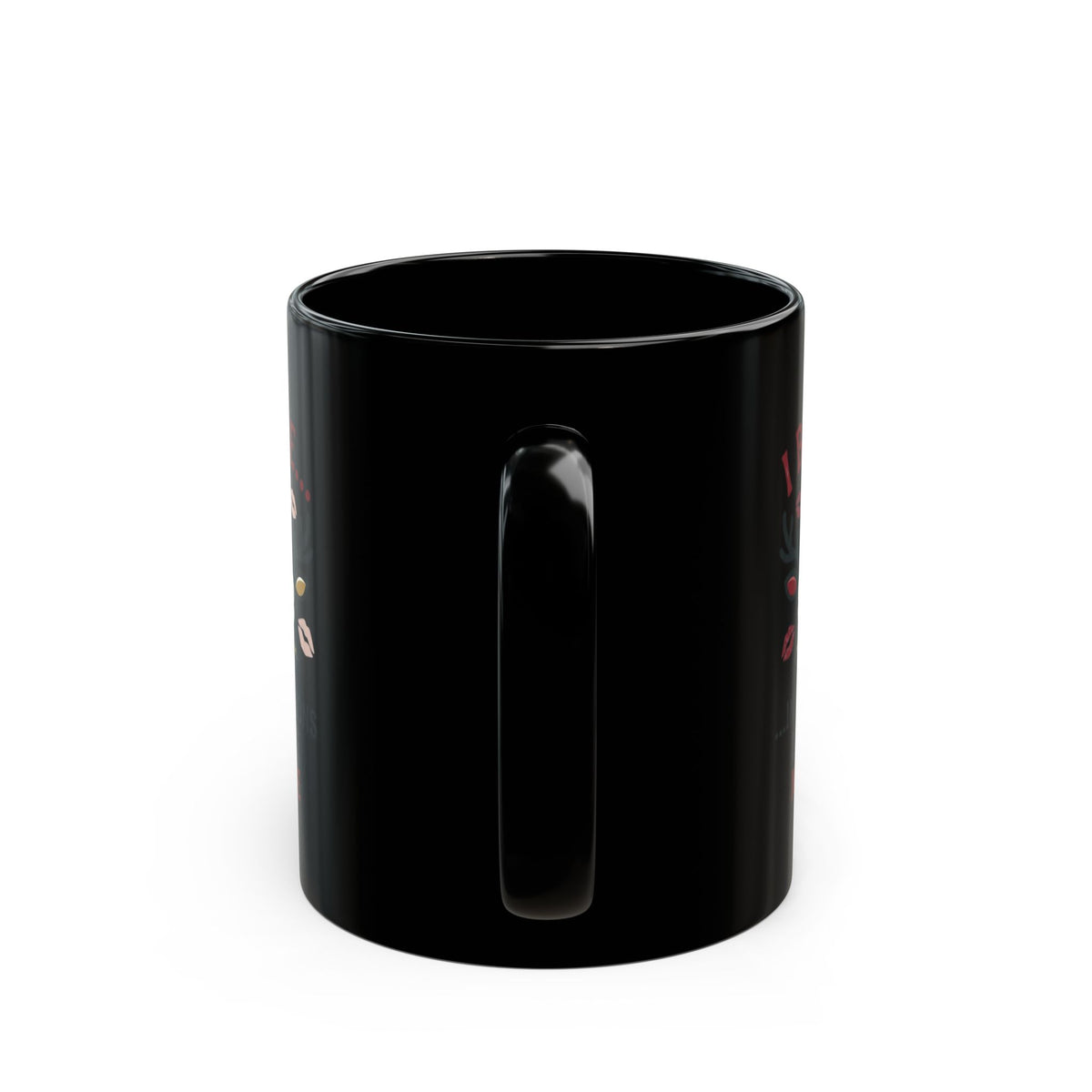 "Bad Decisions Under the Mistletoe" Black Ceramic Mug