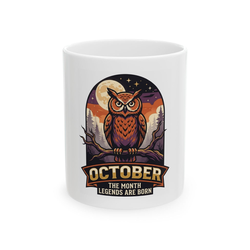 "October Legend" White Ceramic Mug
