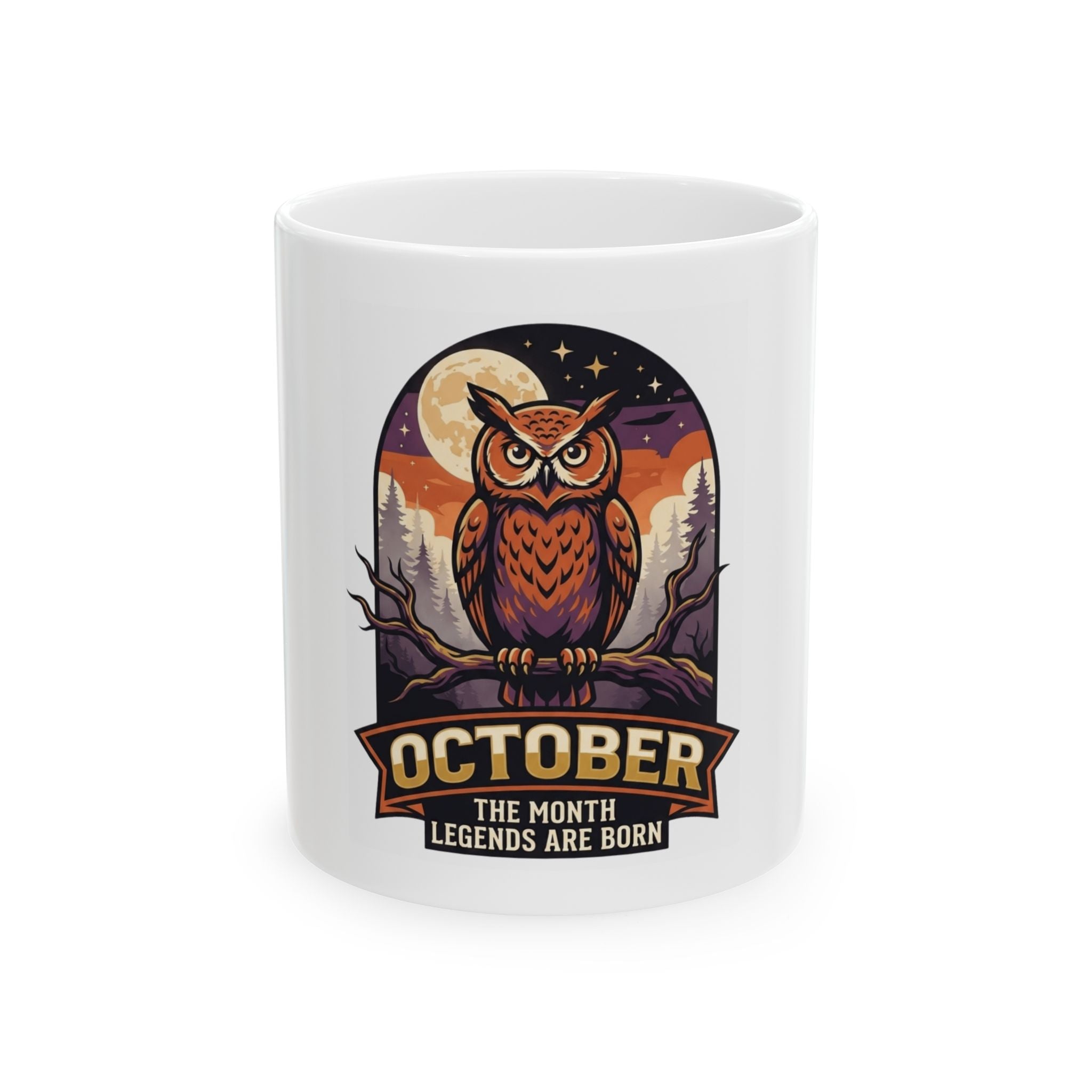 "October Legend" White Ceramic Mug