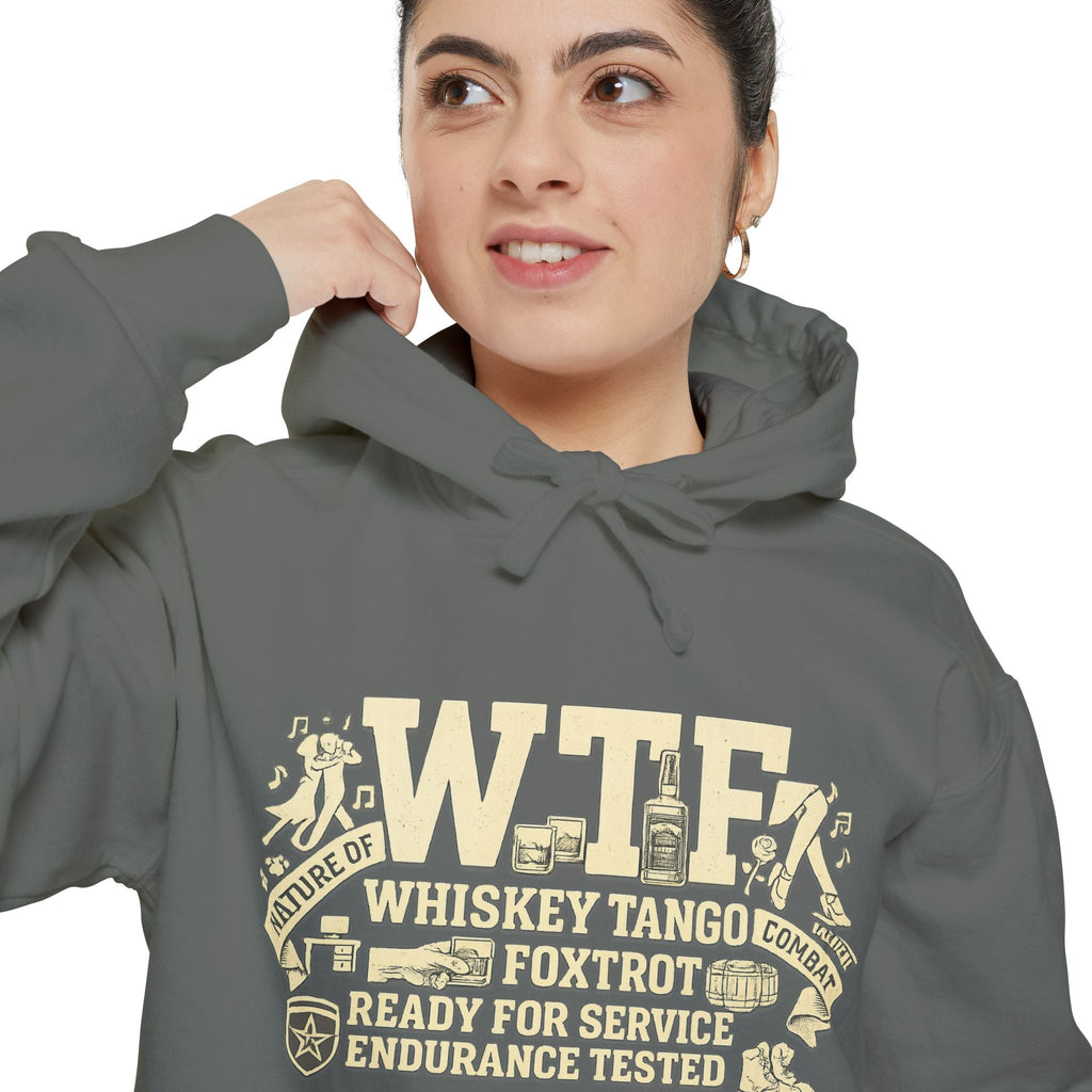 WTF Nature of Combat | Garment-Dyed Hoodie — AttitudeShirts