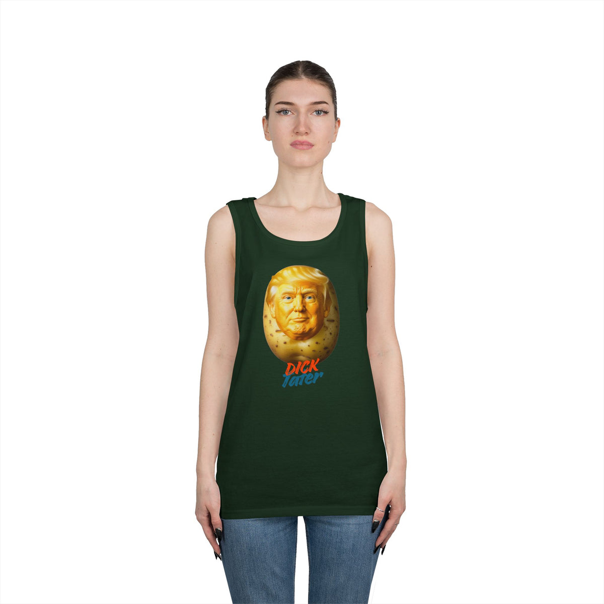 Color: Forest Green | Dick Tater Tank Top