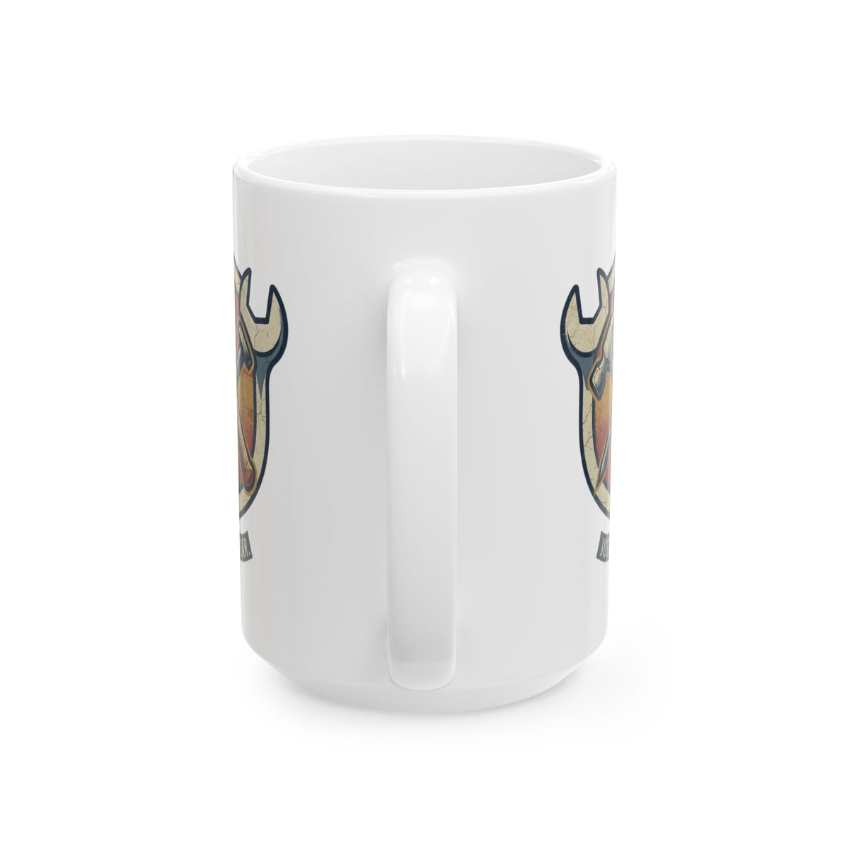 "Size Matters" White Ceramic Mug — Graphic