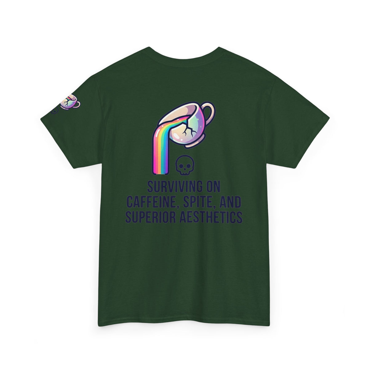"Surviving on Caffeine Spite and Superior Aesthetics" Premium Graphic Tee