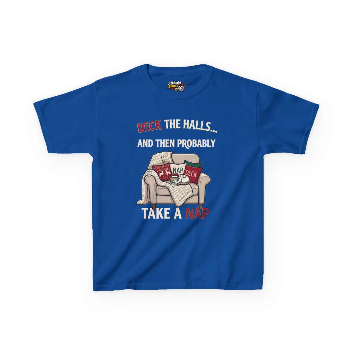"Deck The Halls And Take A Nap" Kids Tee