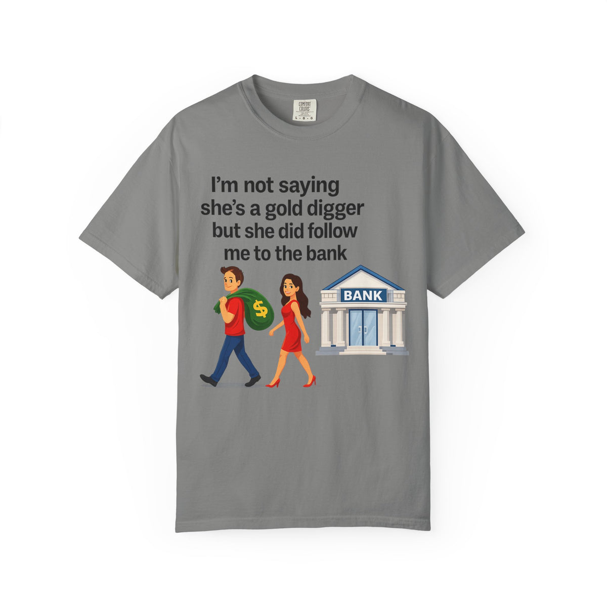 Color: Granite | Gold Digger Unisex Garment-Dyed T-shirt