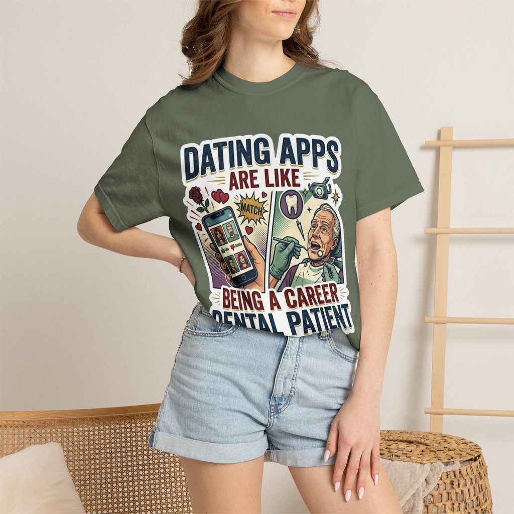 "Dating Apps" Unisex Garment-Dyed Tee