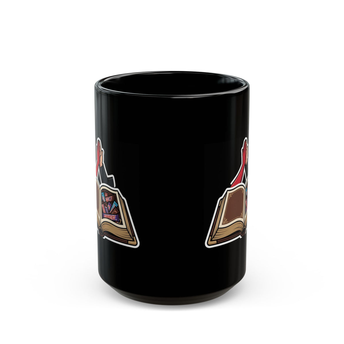 "Working For The Sweet Stuff" Black Ceramic Mug — Graphic