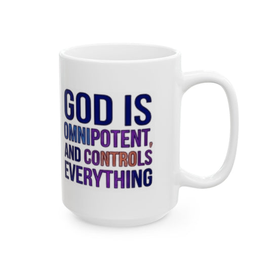 "God Controls Everything" White Ceramic Mug — Graphic