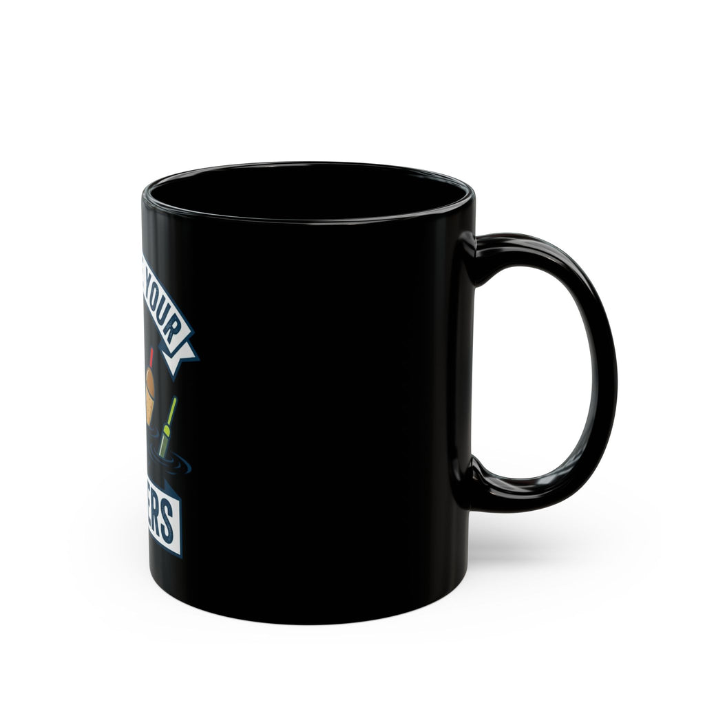 "Show Me Your Bobber" Black Ceramic Mug