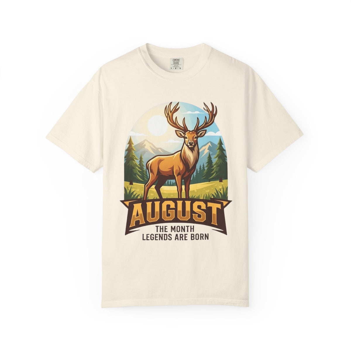 Color: Ivory | August Legend Unisex Garment-Dyed Tee