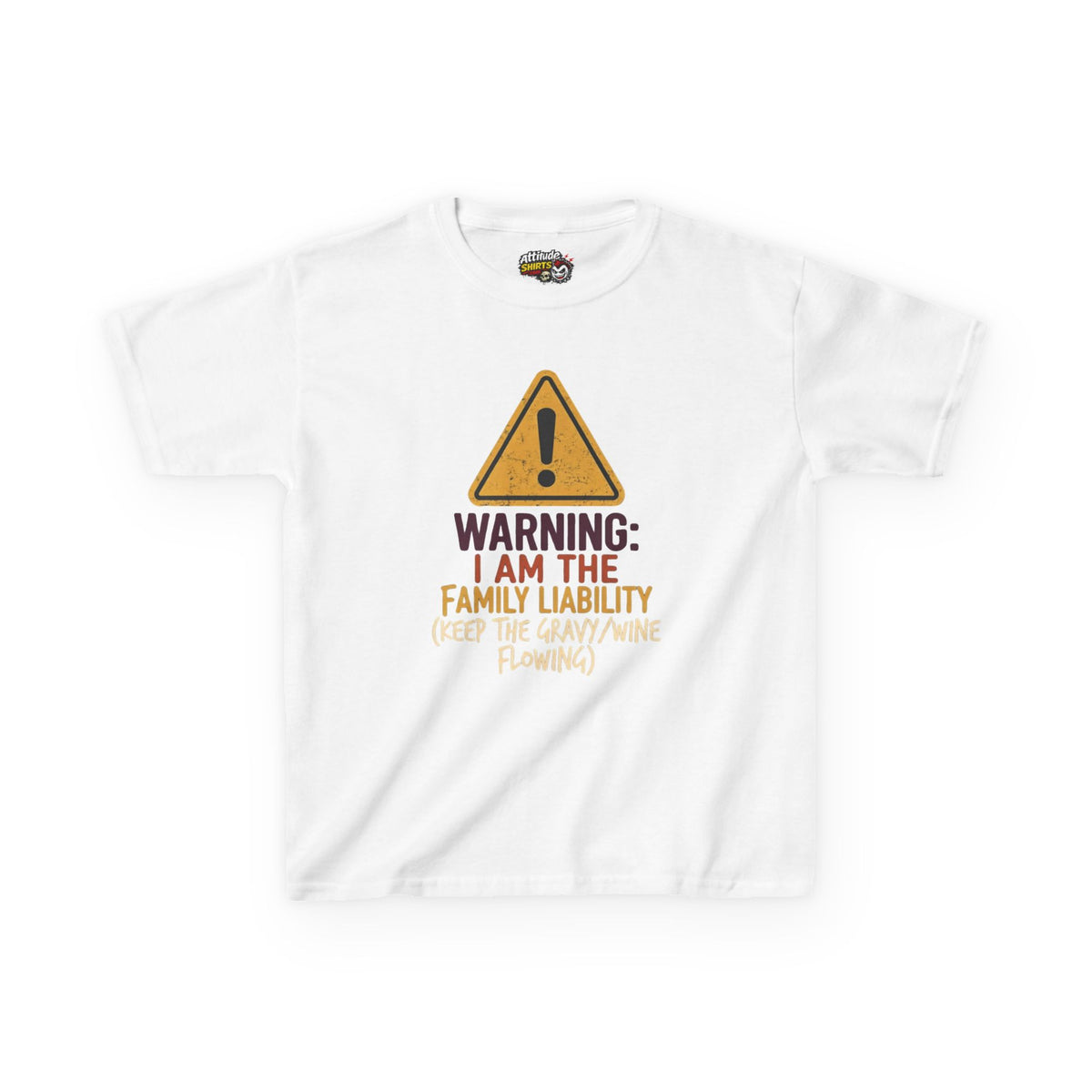 "Warning I am The Family Liability" Kids Tee