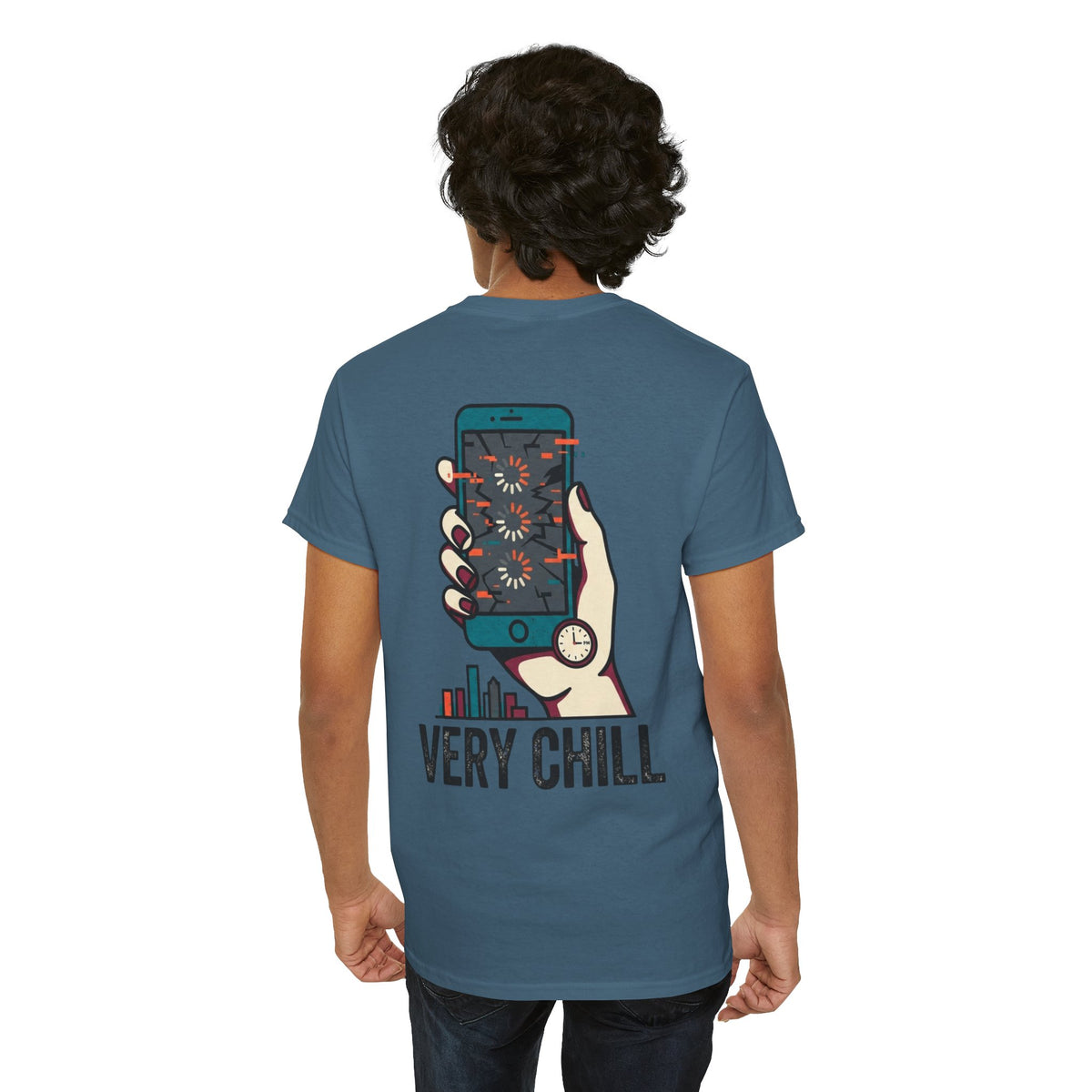 Color: Indigo Blue | Very Chill Premium Graphic Tee