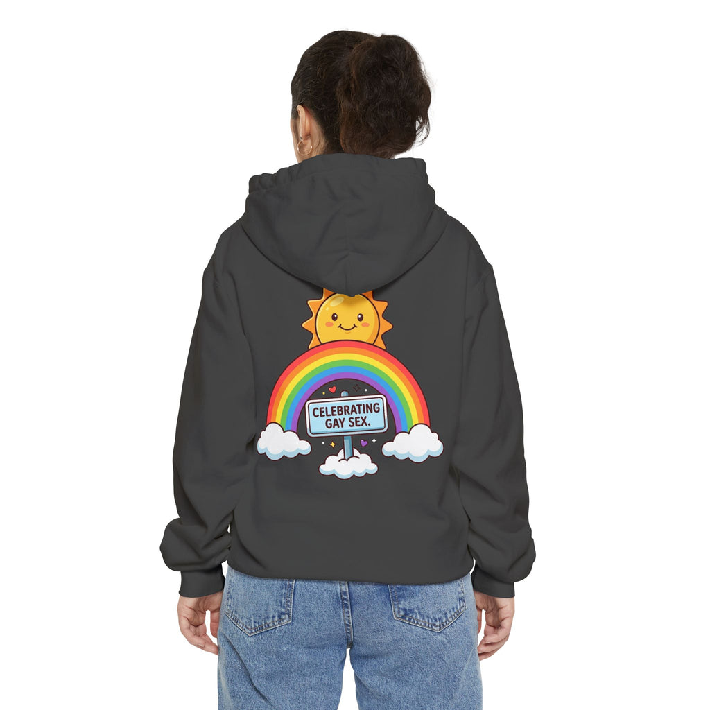 "Celebrating Gay Sex" Garment-Dyed Hoodie