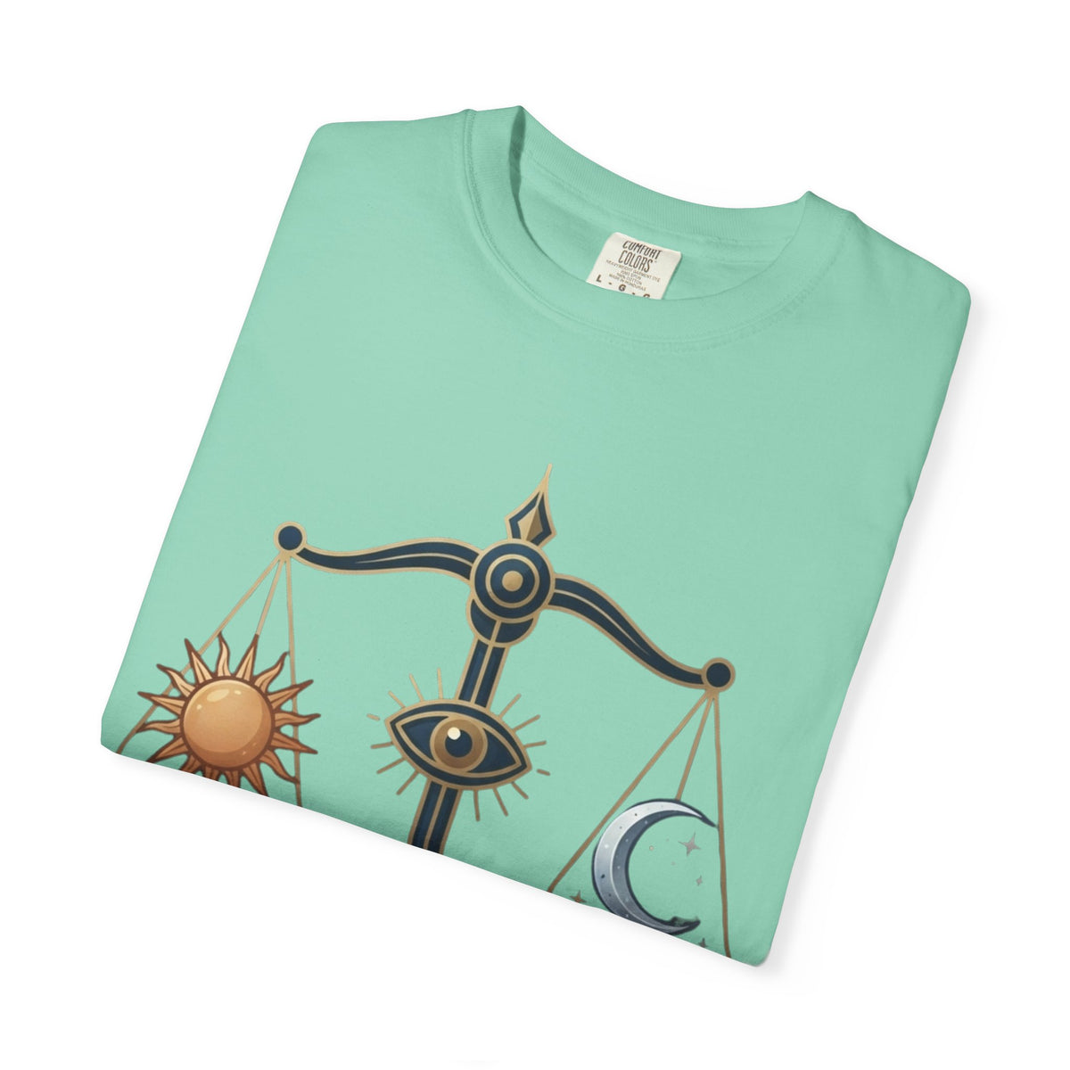 "Libra The Balanced Scales" Unisex Garment-Dyed Tee
