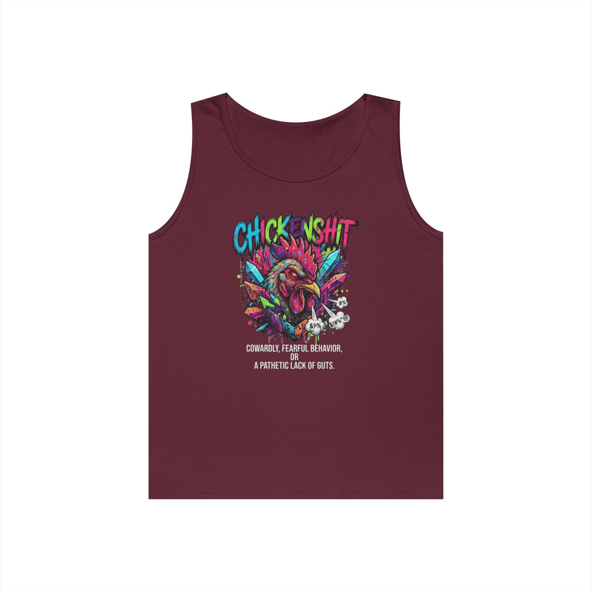 Color: Maroon | Chickenshit Tank Top