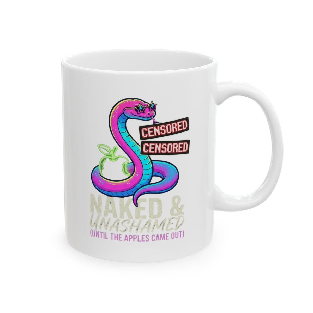 "Good Book Series Naked & Unashamed" White Ceramic Mug
