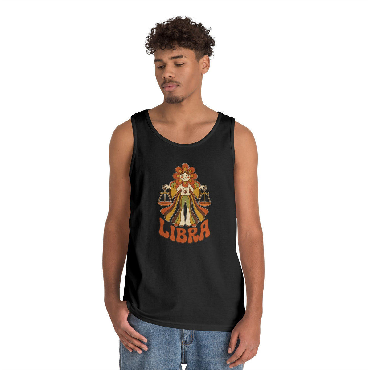 "Retro Mascot Groovy Libra" Tank Top